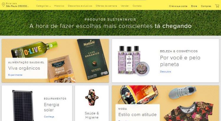 Mercado Livre lança categoria para produtos sustentáveis